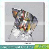 Pop Wall Art Girl With Cute Dog Oil Painting thumbnail-3
