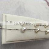 19" 6-7mm White Freshwater Pearl Necklace Designs thumbnail-1