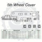 Deluxe 300D Polyester Waterproof Fifth Wheel Fiver Wheel Trailer Caravan Motorhome RV Cover thumbnail-2