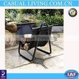 Black Metal Firewood Storage Rack thumbnail-1