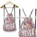 Promotional Custom CMYK Polyester Drawstring Bag With Reinforced PU Corners/Sublimation Cute Doggy Drawstring Backpacks thumbnail-3