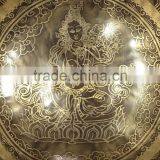 High Quality Green Tara and Buddhist Mantra Carving Energetic Healing Singing Bowl thumbnail-2