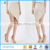 Asymmetrical Solid Color Office Ladies Skirts Fashionable Designs Women Skirts thumbnail-1