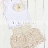 2017 High Quantity Baby Spring/summer Outfits Lace Petti Set thumbnail-2