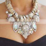 Brand Fashion Large Crystal Stone Alloy Charms Necklaces thumbnail-1