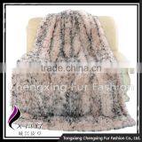 CX-D-73 2016 New Arrival Hand Knitted Genuine Fox Fur Throw Blanket thumbnail-1