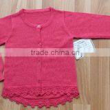 Wholesale Latest Cotton Knitting Children Kid Lace Cardigan Sweater for Girl(KS0432) thumbnail-5