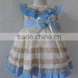 New Design Swiss Dots With Cape Collar Baby Girls Clothes Dress thumbnail-1