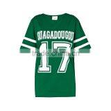 Fashion Girls Streetwear Green Long Printed Baseball Jersey Custom Made With High Quality Dry Fit Technical Performace Fabric thumbnail-4