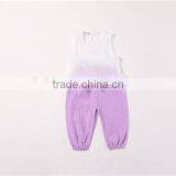 Wholesale Children's Boutique Clothing Sets Vest Shirt Pure Color Muslin Pants thumbnail-4