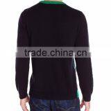 Men Black Sweater Santa Invader Pattern Christmas Jumper Sweater thumbnail-2