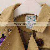 Wholesale Children's Boutique Clothing Autumn New School Style Long Girls Coats Jackets Lapel Flower With Girl Windbreaker thumbnail-6