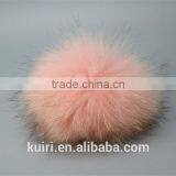 DIY 15cm Raccoon Fur Pompoms Fur Balls for Knitted Hat Cap Beanies and Keychain and Scarves thumbnail-2