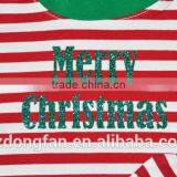 Newborn Baby Christmas Pajamas Red and White Stripe Set Unique Boy or Girl Names Monogram Personalized Sleepwear thumbnail-3