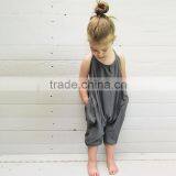 S17537A Fashion Kids Baby Girls Strap Cotton Romper Jumpsuit Harem Trousers Summer Clothes thumbnail-1