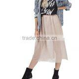 2017 OEM Spring Semi Persperctive Tulle Nude Prom Ladies Skirt thumbnail-6