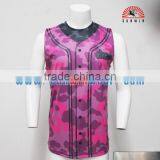 Wholesale Sublimated Button Down Sleeveless Baseball Jersey thumbnail-1