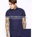 Navy Donut Dotted Printed Short Sleeve Cotton Shirt thumbnail-1