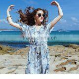 Summer New Design Casual Dresses Beach Wind Style Printing High-waist Elegant Thin Ladies Long Chiffon Dress thumbnail-5