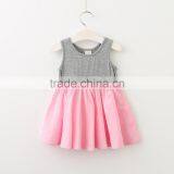 Wholesale Summer Cotton Printing Sleeveless Girls Baby Swing Top Set thumbnail-4