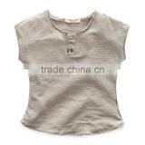 Wholesale Summer Cotton Short Sleeves Boys Kids Round Neck T-shirt thumbnail-2