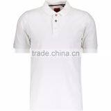 Mature Mens Solid White Button Up Polo Shirt Wholesale thumbnail-1