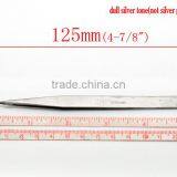 Silver Tone Tweezers Repair Tools 12.5cm(4-7/8"), Sold per Pack of 5,Jewelry thumbnail-1
