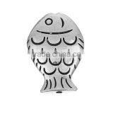 Zinc Based Alloy Spacer Beads Fish Animal Antique Silver thumbnail-1
