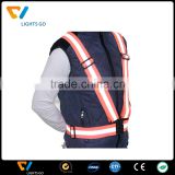 EN471 ealstic adjusbale light reflecting safety running vest manufacture
