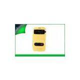 Yellow Samsung Leather Phone Cases for Galaxy Note 2 N7100 With Screen Window thumbnail-1