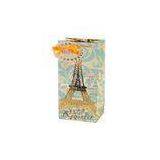 Eco - Friendly Gold Foil Varnishing Paper Wine Bags With Tag / Logo Embossment thumbnail-1