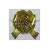 5 Inch Dia Gold Iridescent / Metallic Pom Pom ribbon bow for valentine\'s flower packing