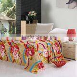 Chrysanthemum printing flannel blanket, flowers motifs blanket series NO.6