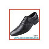China factory handsome black  dress shoes for men