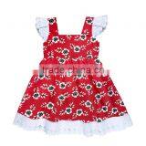 New Lovely Pattern Clothes Manufacturer Girls Flutter Pearl Frock Design Dress Wholesale Children's Boutique Clothing thumbnail-2