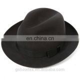 Dark Khaki Lady's Wool Custom Fedora Hat With Bow thumbnail-1