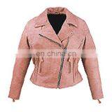 HMB-0328D WOMEN LEATHER JACKETS BASIC BIKER FASHION COATS