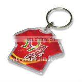 Hot T Shirt Shaped Acrylic Plastic Keychain