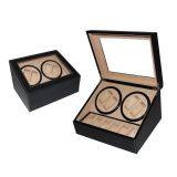 High-End Customization Luxury 4 +5 Black Piano Finish Wooden Watch Winder Motor Box