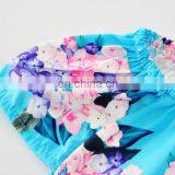 Cute Design Flutter Sleeve Infant Body Suit Flower Printed Newborn Baby Romper thumbnail-4