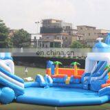 Shark Ocean Theme Land Inflatable Water Play Equipment Park Inflatable Pool Water Slide For Kids Adults thumbnail-3