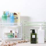 Nordic Fashion Wrought Iron Double Table Top Kitchen Shelf Bathroom Cosmetic Storage Rack thumbnail-3