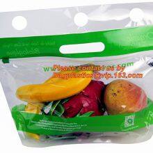Slider Zipper Fruit Vegetable Bags, Customizable Stand Up With Handle Packing Bag, Fruits Storage Packaging thumbnail-2