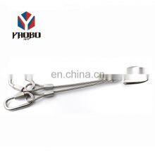 Unique Design Stainless Steel Keychain Key Cable Screw Lock Wire Ring With Screw thumbnail-3