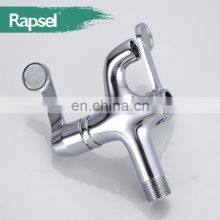 Rapsel Brass Double Handle Two Way Polish and Chrome Finish Wall Mounted Bibcock thumbnail-4