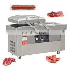 Industrial Automatic Double Chamber Sausage Meat Skin Food Sealer Package Vacuum Pack Machine