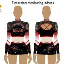 Hot Sale All Star Sublimated Cheerleading Uniforms Good Elasticity Spandex Fabric Rhinestone Free Customized Cheer Apparels