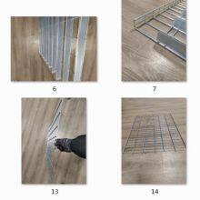 Warehouse Standard Size Flare Waterfall Welded Galvanized Steel Metal Storage Wire Mesh Decking for Pallet Racking thumbnail-3