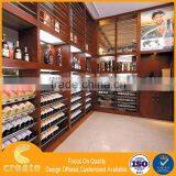 Modern Cherry Wooded Red Wine Shop Furniture Display Showcase/wine Rack/wine Stand thumbnail-6
