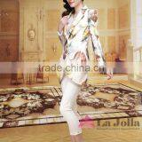 2016 Hot Sale Ladies Fashion Printing Flowers Long Skinny Suit Coat Office for Women Quality Choice thumbnail-2
